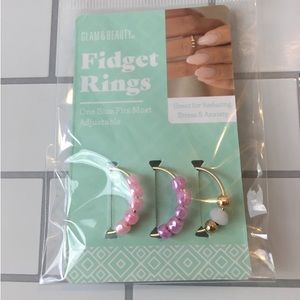 Glam & Beauty 3pc Set Anxiety Stress Relief Rings